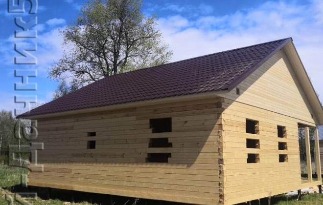 3 Брусовой дом ОД-11, 9×9, 81 м², Московская область, Шаховской городской округ, Деревня Романцево (3)